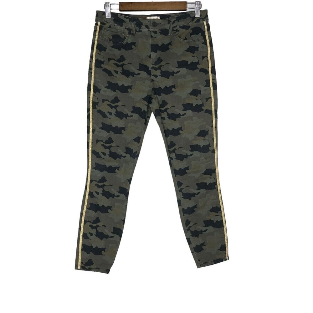 L'AGENCE Camo Print The Margot High Waisted Skinny Jeans Size 28